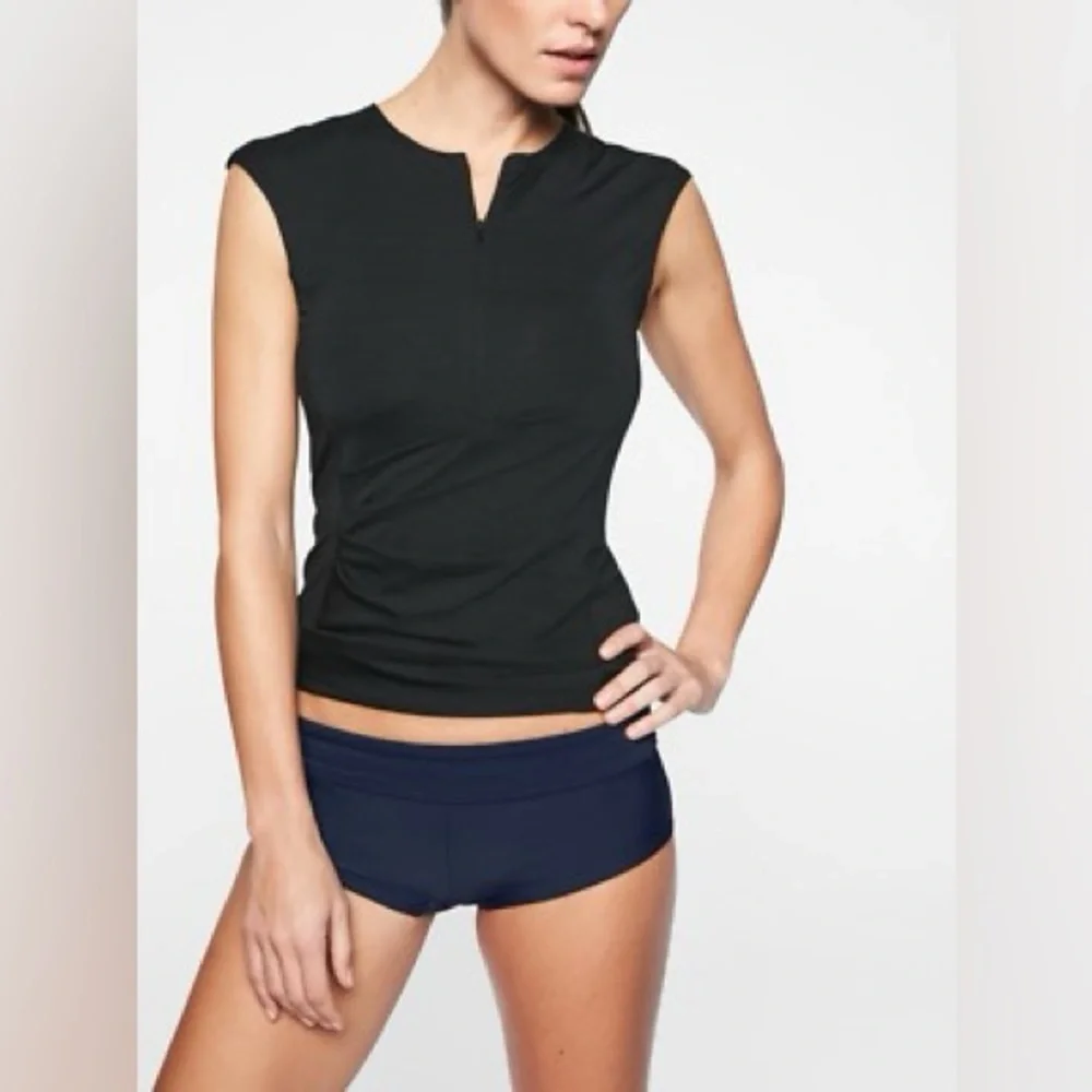 Athleta Pacifica Wrap Front Tank Black - Picture 1 of 11